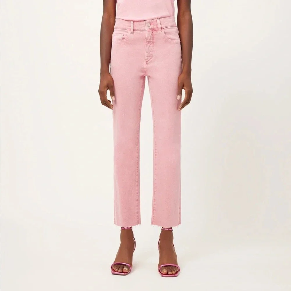 NWOT DL1961 Patti Straight High Rise Vintage Ankle in Flamingo size 27 - Picture 1 of 16